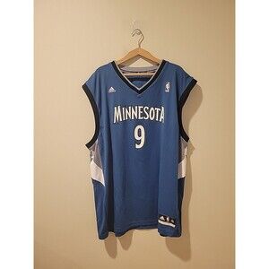 Ricky Rubio Minnesota Timberwolves Adidas Blue NBA Basketball Jersey 2XL NBA #9